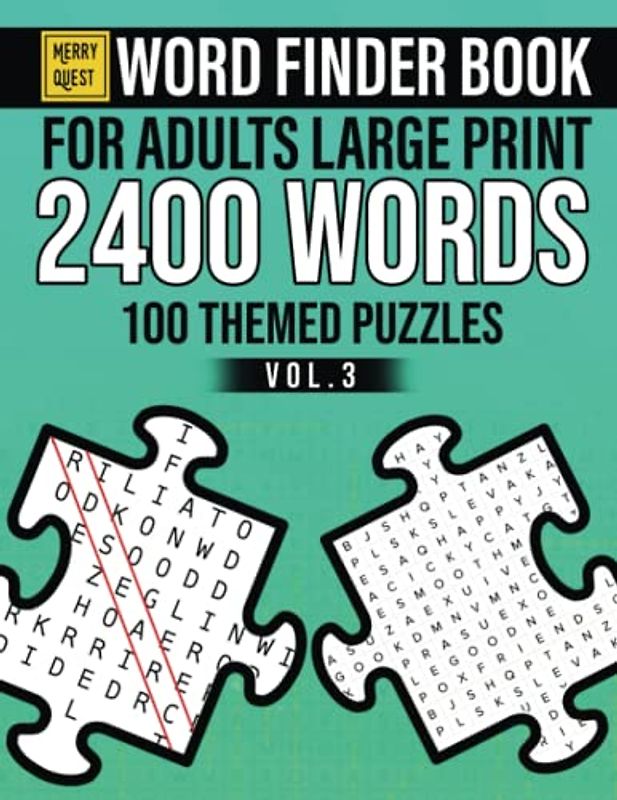 Word Finder Book for Adults Large Print: 2400 Words 100 Themed Puzzles Vol 3