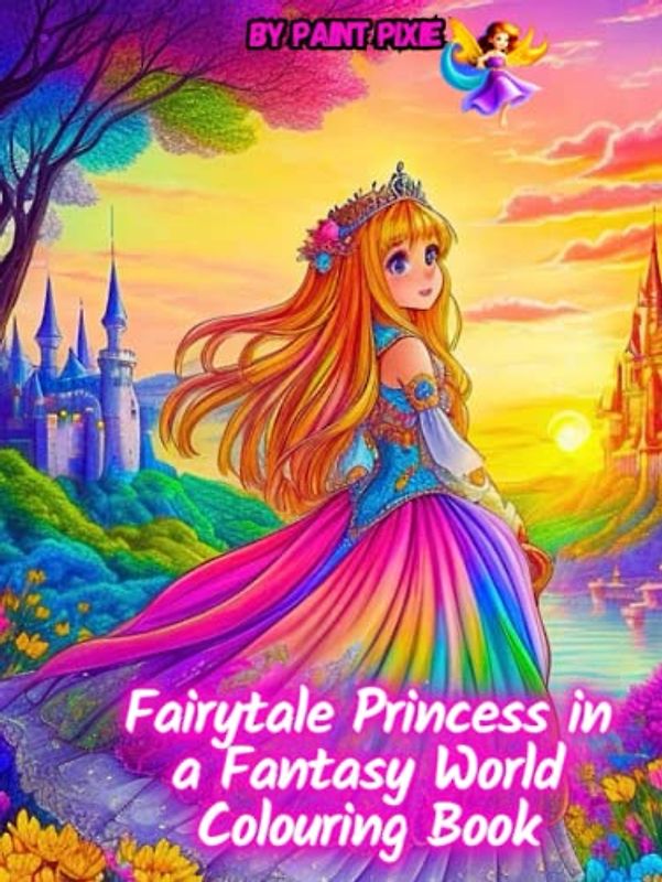 Fairytale Princess in a Fantasy World Colouring Book