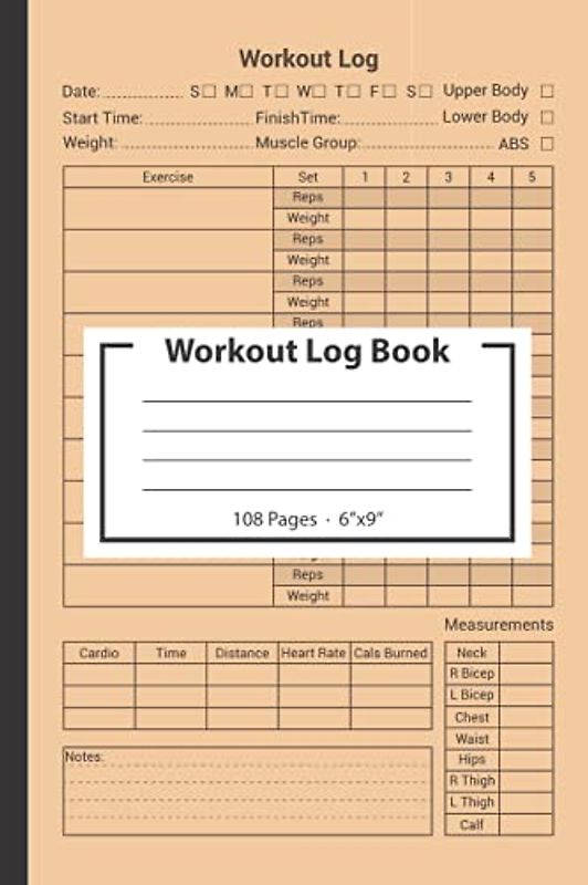 Workout Log Book: Gym Tracker Journal / Fitness Planner Notebook | STAY ON TRACK & GET MOTIVATED by Tracking Your Gains!