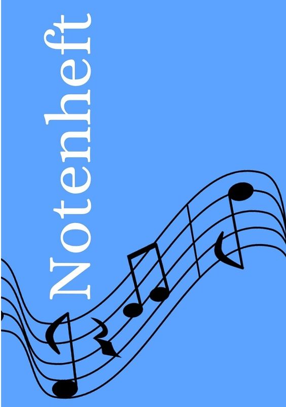 Notenheft: DIN A5 Notenlinienheft | 100 Seiten mit 12 Notenzeilen / Systeme pro Blatt | Papier 90g/m² | Musikheft mit Notenlinien