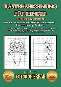 Wie man Eulen zeichnet 1 (mit Hilfe von Rastern) Rasterzeichnung für Kinder