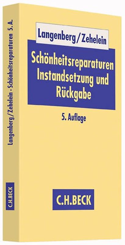 Schönheitsreparaturen, Instandsetzung und Rückgabe