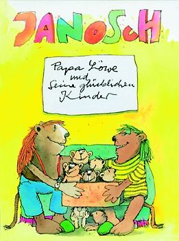 Papa Löwe und seine glücklichen Kinder