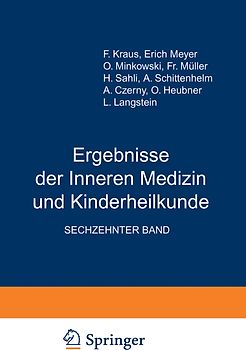 Ergebnisse der Inneren Medizin und Kinderheilkunde