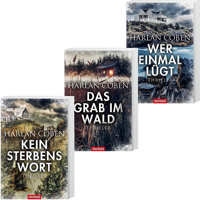 Kein Sterbenswort / Das Grab im Wald / Wer einmal lügt - Harlan Coben [Taschenbuch, Weltbild, 3 Bände]