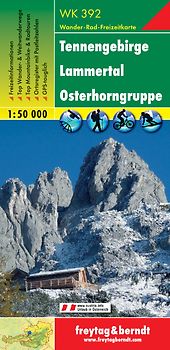 Tennengebirge - Lammertal - Osterhorngruppe, Wanderkarte 1:50.000, freytag & berndt, WK 392