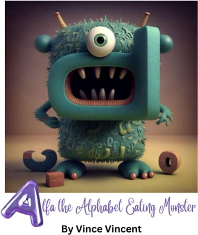 Alfa the Alphabet Eating Monster: Cute Animals Book for Kids: Learn the Alphabet