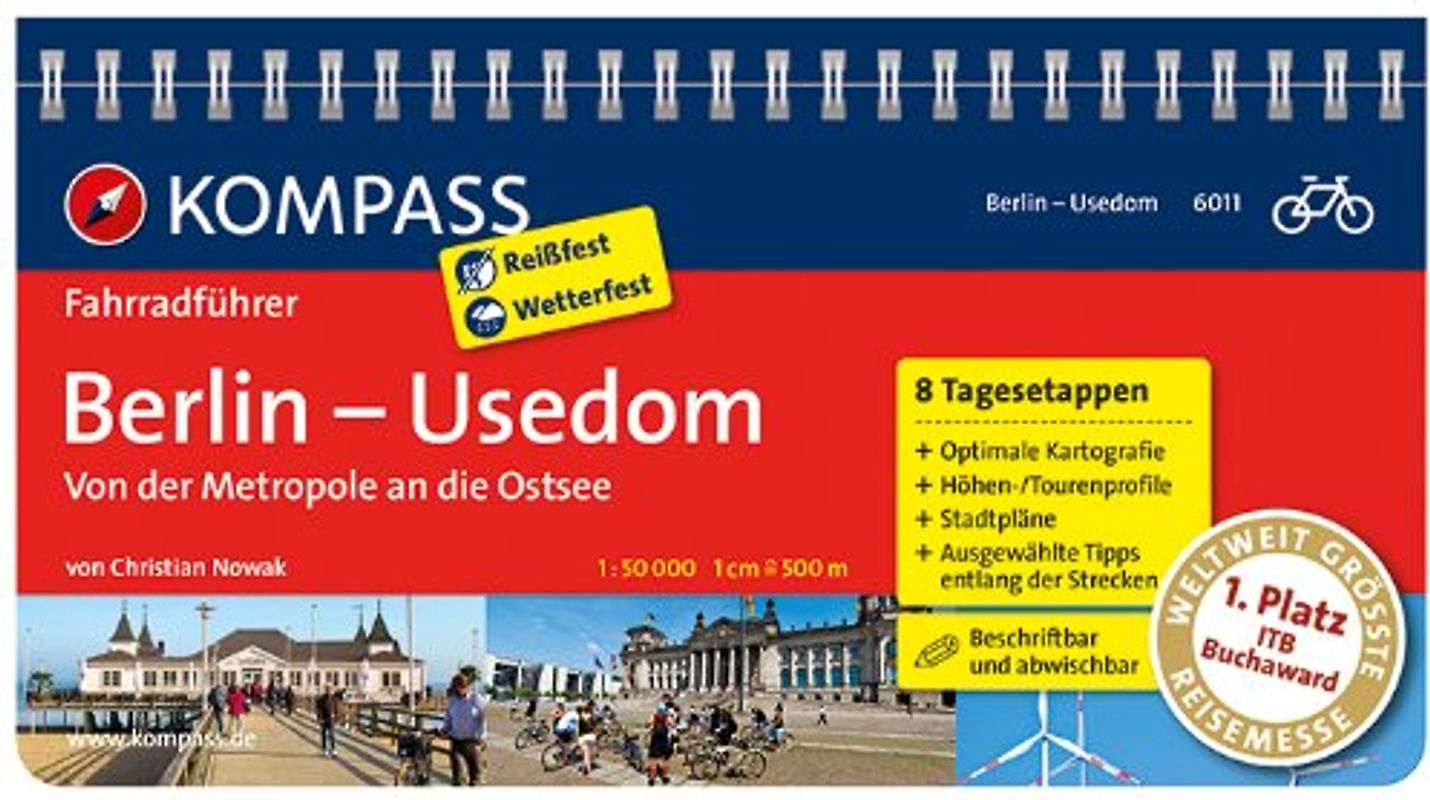 KOMPASS Fahrradführer Berlin - Usedom, von der Metropole an die Ostsee