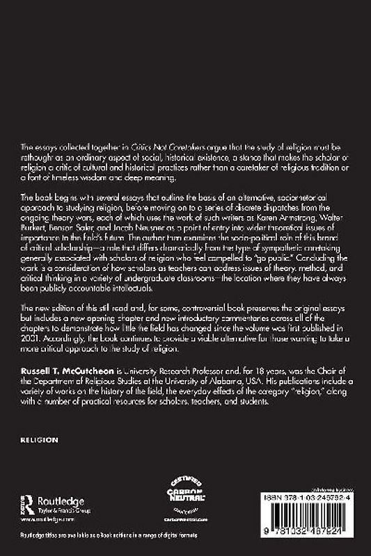 Critics Not Caretakers