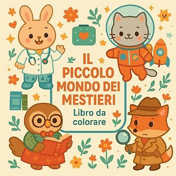 Il piccolo mondo dei mestieri - Libro da colorare