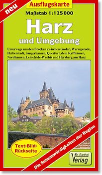 Ausflugskarte Harz und Umgebung