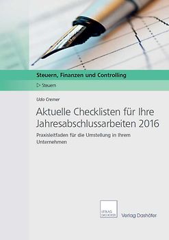 Aktuelle Checklisten für Ihre Jahresabschlussarbeiten 2016