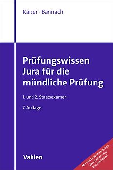 Prüfungswissen Jura für die mündliche Prüfung