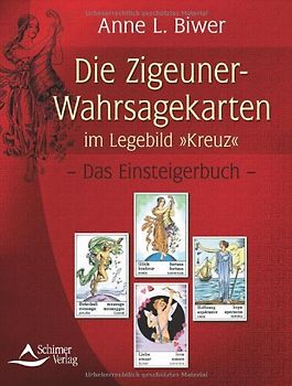 Zigeuner-Wahrsagekarten im Legebild Kreuz