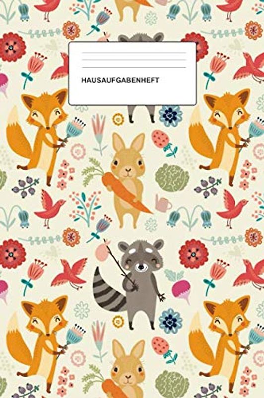 Hausaufgabenheft: Das Hausaufgabenheft für Grundschule und Co. mit tollen Tiermotiven, Softcover, Motiv: Tierwelt