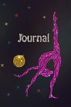 Journal: Rhythmic Gymnastics Sparkly Gymnast Mini Journal Notebook, 100 pages-50 sheets, compact size: 6x9", journal lined with alternate blank pages