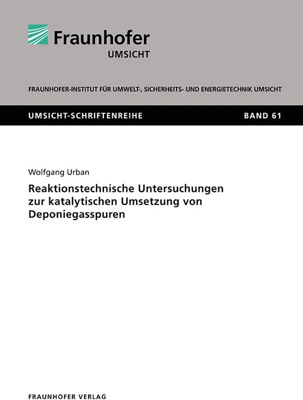 Reaktionstechnische Untersuchungen zur katalytischen Umsetzung von Deponiegasspuren.