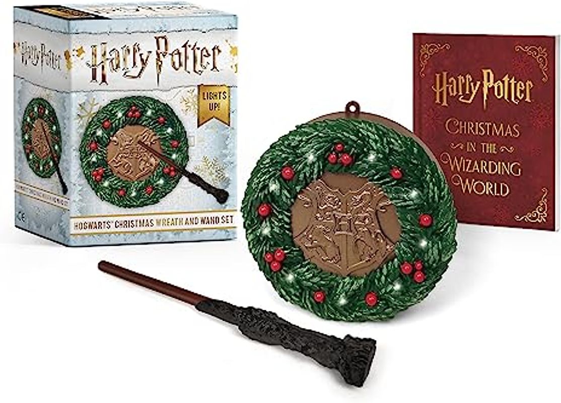 Harry Potter: Hogwarts Christmas Wreath and Wand Set