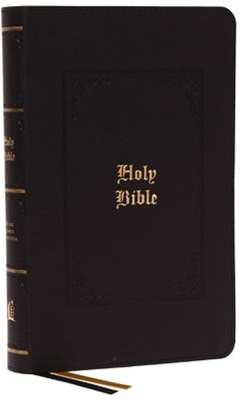 KJV, Personal Size Large Print Reference Bible, Vintage Series, Black Leathersoft, Red Letter, Thumb Indexed, Comfort Print