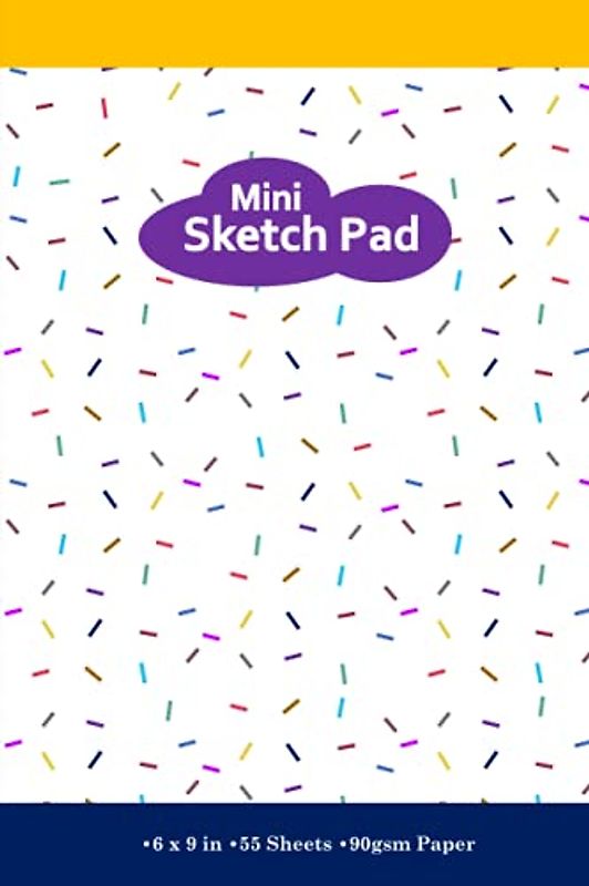 Mini Sketch Pad: Kids Drawing Book for Art, Coloring, Painting, etc. - Small - 6 x 9 in, 55 Sheets / 110 Pages