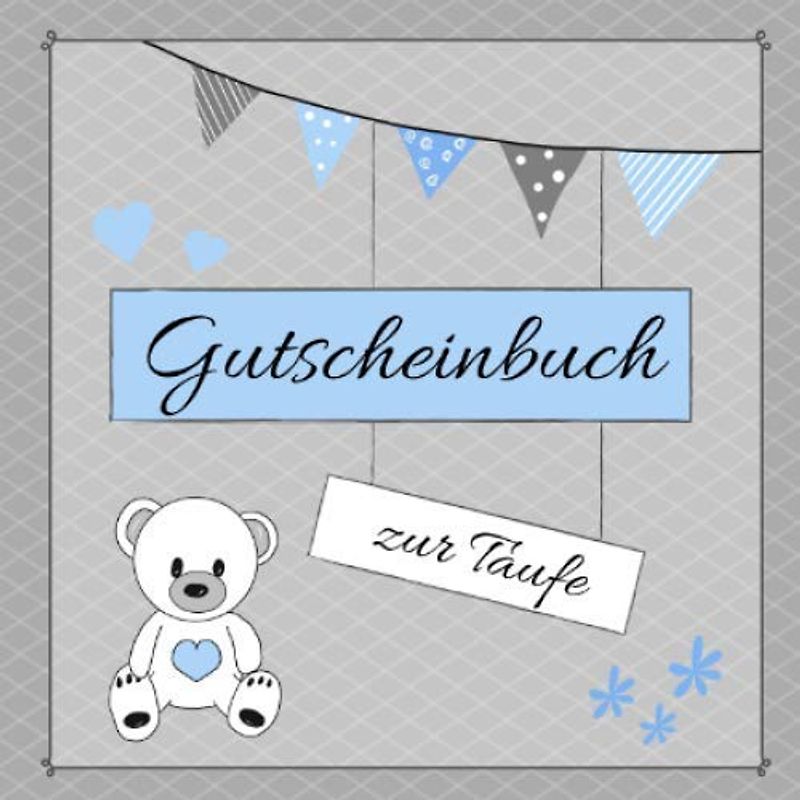 GUTSCHEINBUCH zur Taufe: farbiges Gutscheinheft zum selbst ausfüllen | Geschenkidee zur Tauffeier | Geschenkbuch für Jungen
