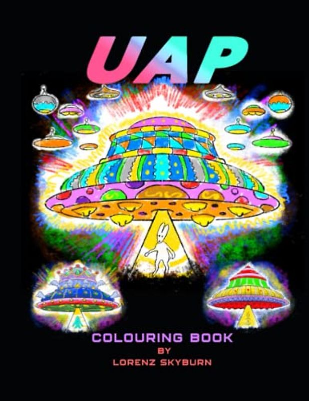 UAP colouring book of declassified Government's UFO drawings: Fun colouring book for any age