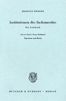 Institutionen des Sachenrechts.
