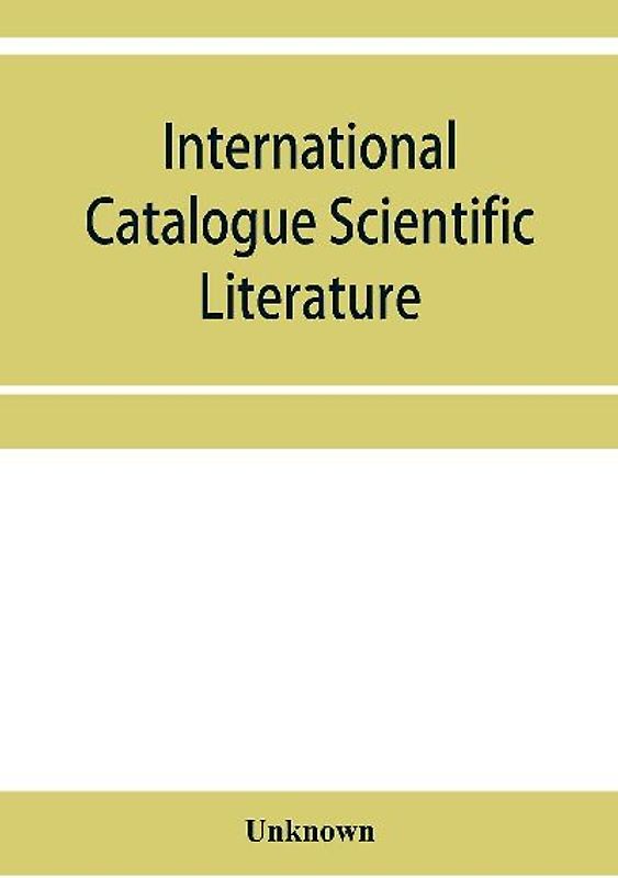 International Catalogue Scientific Literature