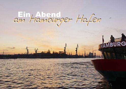 Ein Abend am Hamburger Hafen (Tischaufsteller DIN A5 quer)