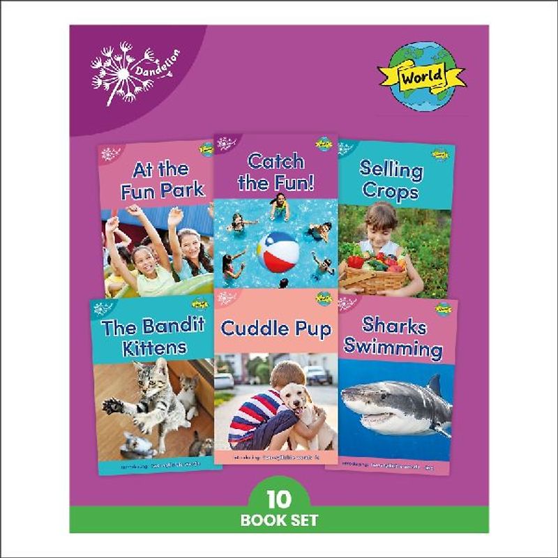 Phonic Books Dandelion World Stages 16-20 ('Tch' and 'Ve', Two-Syllable Words, Suffixes -Ed and -Ing and 'Le')
