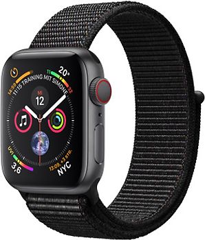 Apple Watch Series 4 40 mm boîtier en aluminium gris sidéral avec Boucle Sport noir [Wifi+ Cellular]