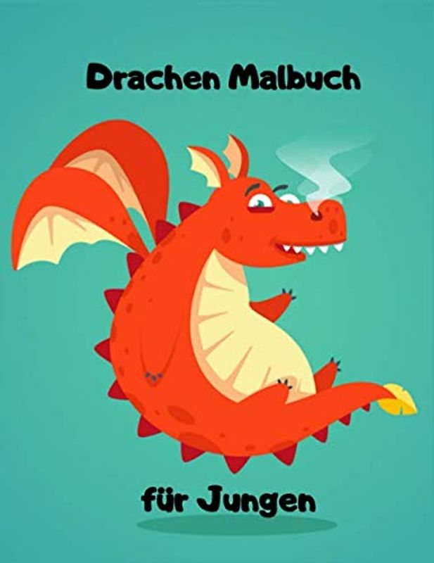 Drachen Malbuch für Jungen: Einseitig 90 einzigartige Drachen Ausmalbilder für Kinder. Lernen Tier Spaß Fakten Buchgröße 8,5 x 11 Zoll (Drachen Malbuch Kinder Band 7)