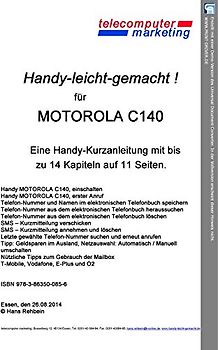 Motorola C140-leicht-gemacht. Handy-leicht-gemacht für Motorola C140