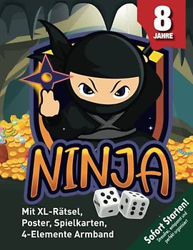 Ninja Abenteuer Schatzsuche Kindergeburtstag ab 8 Jahren: Ihr seid die neue Ninja-Generation mit einer Mission: Das 4-Elemente-Armband finden & den Bösewicht besiegen. (Bravo Schatzsuche)