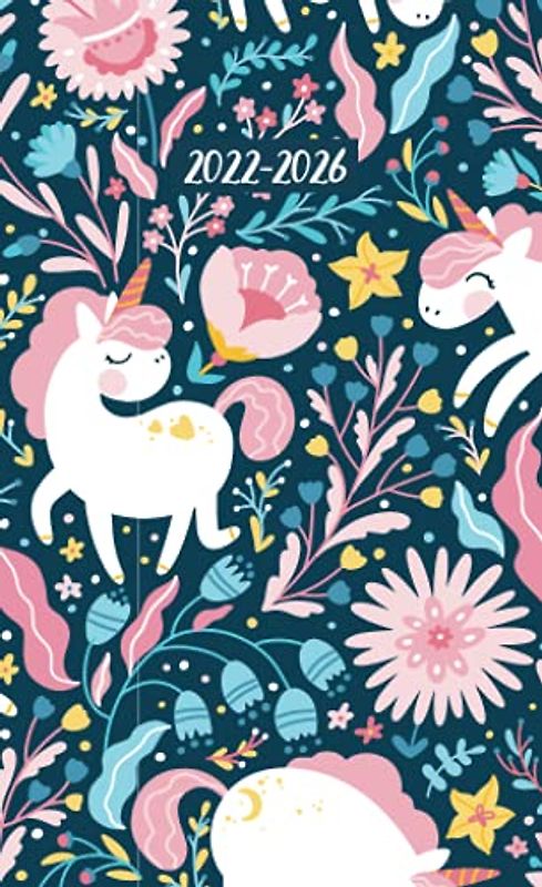 2022-2026 monthly pocket planner 5 years: Unicorn Cover , Small Appointment Personal Time Management Schedule Plan Five Year Monthly Calendar Planner ... bag, tote, or easily put in your coat!.