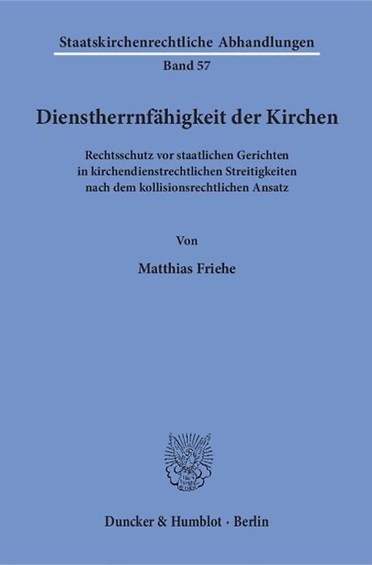 Dienstherrnfähigkeit der Kirchen.