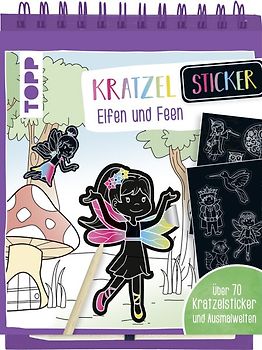 Kratzel-Stickerbuch Elfen und Feen