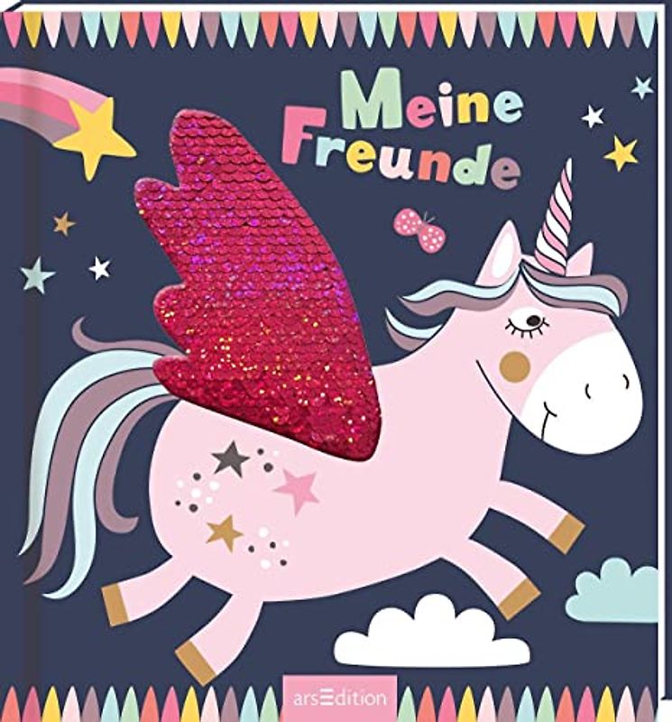 Meine Freunde - Einhorn (mit Wendepailletten)