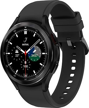 Samsung Galaxy Watch 4 Classic 42 mm Boîtier acier inoxydable noir Bracelet silicone noir [Wi-Fi + 4G]