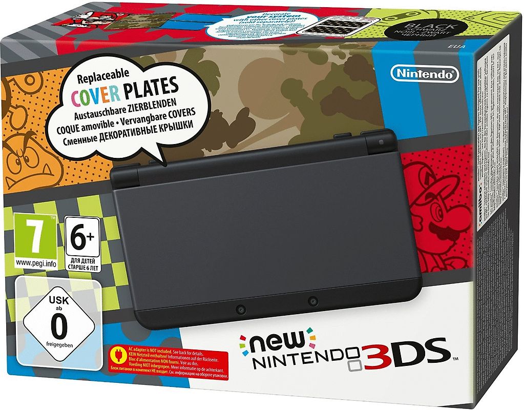 New Nintendo 3DS schwarz [wechselbaren Zierblenden]