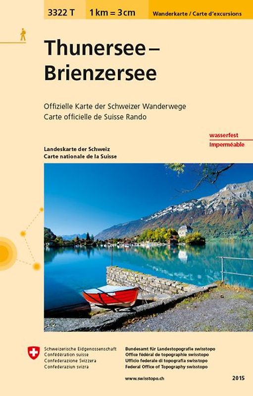 3322T Thunersee - Brienzersee Wanderkarte