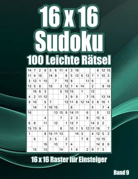 16 x 16 Sudoku Block Leicht: Eeinfache Rätsel im Großdruck für Opa