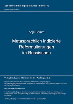 Metasprachlich indizierte Reformulierungen im Russischen