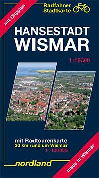 Radfahrer Stadtkarte Hansestadt Wismar