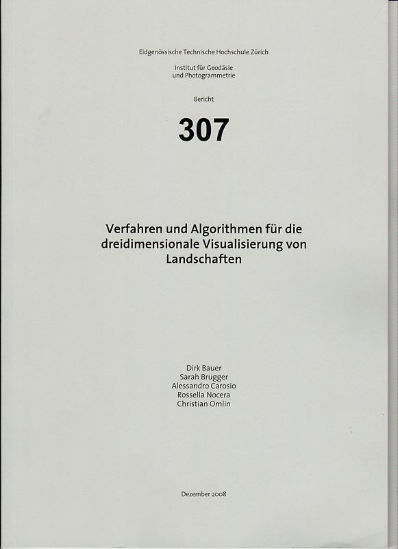 Verfahren und Algorithmen für die dreidimensionale Visualisierung von Landschaften