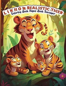 Likhon Realistic Tiger Coloring Pages Book Teenager