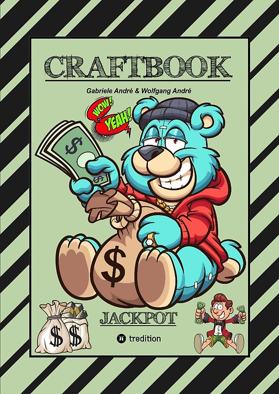 CRAFTBOOK - LUSTIGE AUSMALMOTIVE - WISSENSWERTES - KNIFFLIGE RÄTSEL - SPANNENDE AUFGABEN - VOLLTREFFER - TUTORIAL - WITZIGE FIGUREN