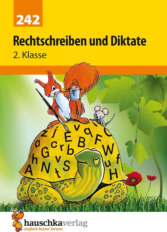 Rechtschreiben und Diktate 2. Klasse, A5- Heft. Übungsprogramm mit Lösungen für die 2. Klasse