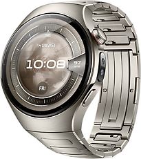 Image of Huawei Watch 5 46 mm titanium kast zilver met de titanium band zilver [wifi + 4G] (Refurbished)