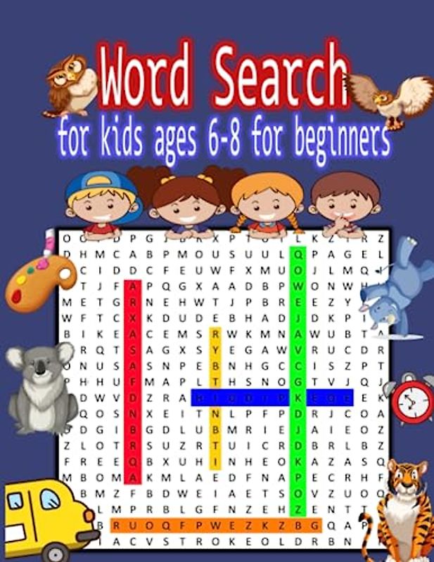 word search for kids ages 6-8: Awesome Fun Word Search Puzzles With Answers
